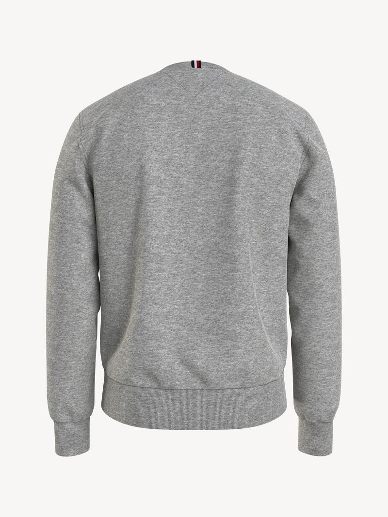 Férfi Tommy Hilfiger Essential logo crewneck Pulóverek Szürke | HU 904LIS